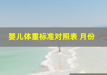 婴儿体重标准对照表 月份